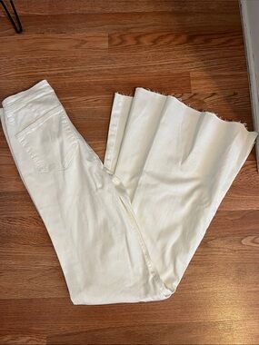 Wishlist Off-White Flare Wide-Leg Jeans